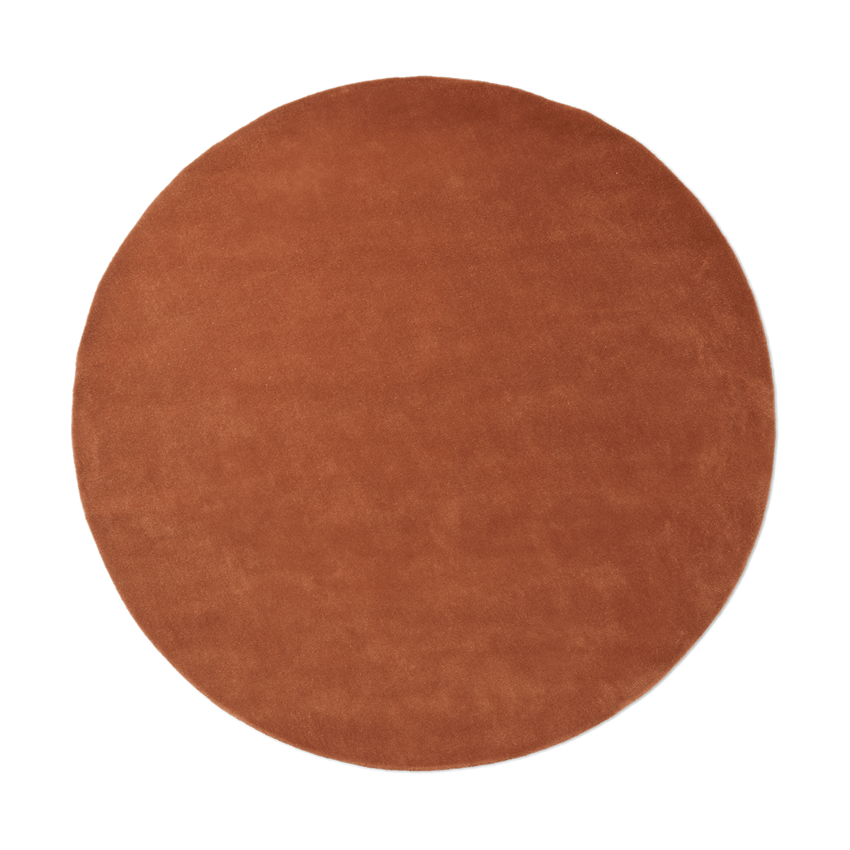 Ferm Living Stille getuft vloerkleed rond Red brown, o240 cm