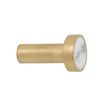 Stone haak klein - wit marmer-messing - Ferm Living