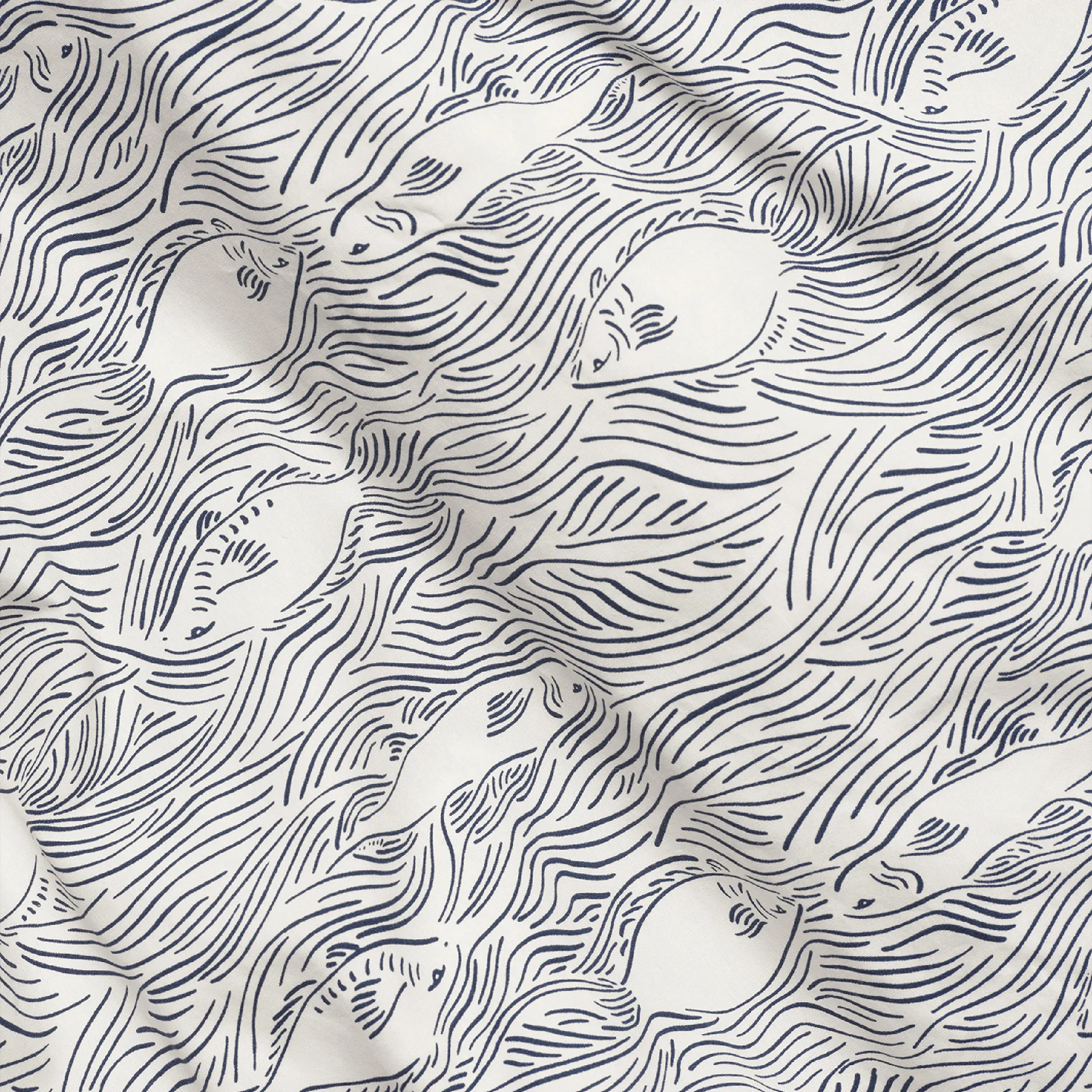 Stream dekbedovertrek 100x140 cm, Off white Ferm Living