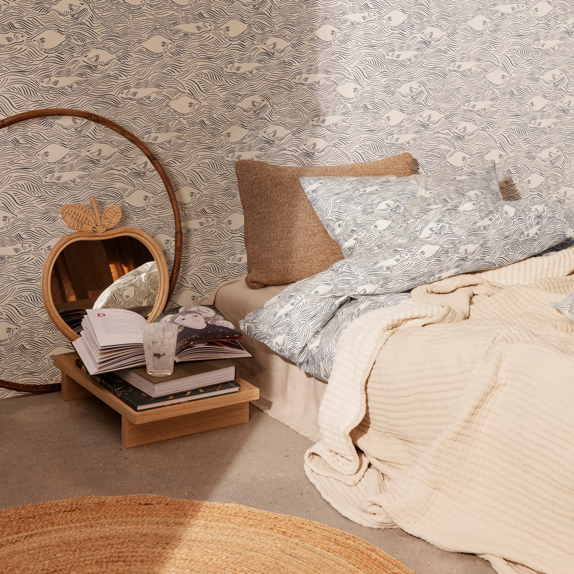 Stream dekbedovertrek 140x200 cm, Off white Ferm Living