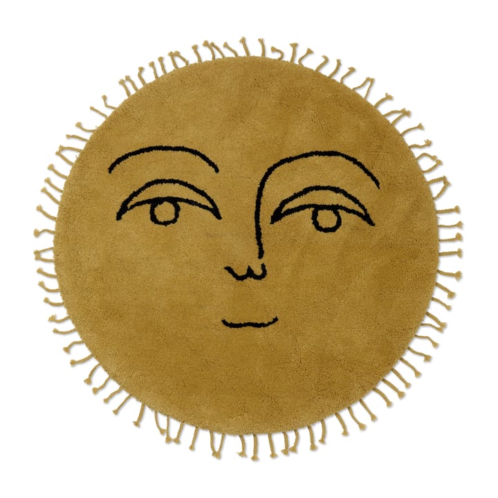 Sun vloerkleed Ø130 cm, Yellow Ferm Living