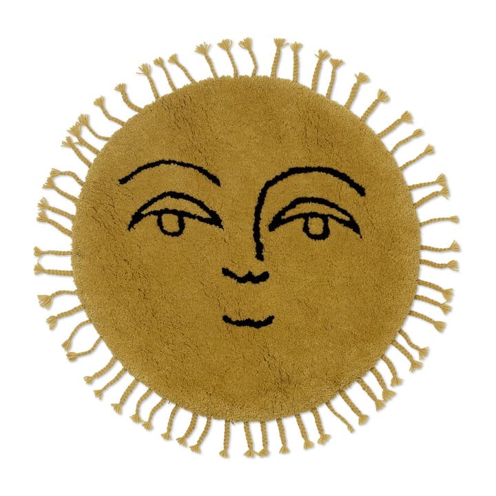 Sun vloerkleed Ø70 cm - Yellow - Ferm LIVING