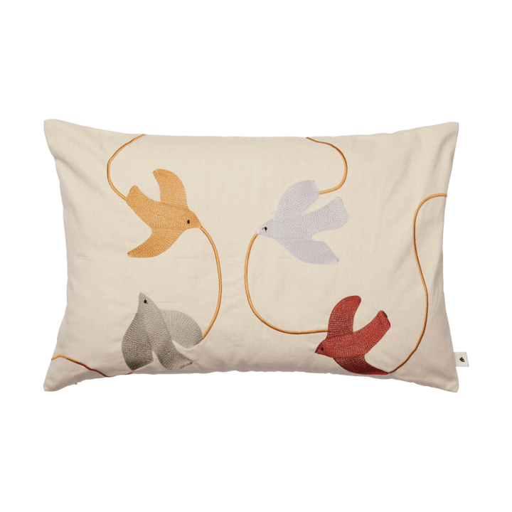 Swif bird geborduurde kussenhoes 40x60 cm - Multi - Ferm Living