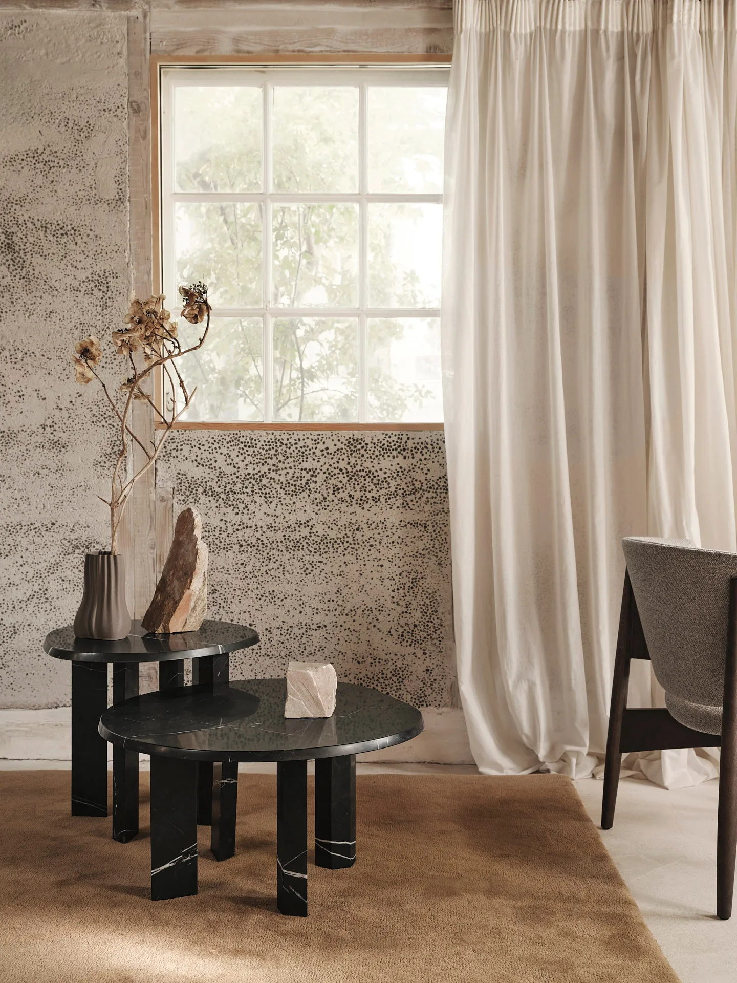 Taula salontafel Ø67x35 cm, Black Ferm Living