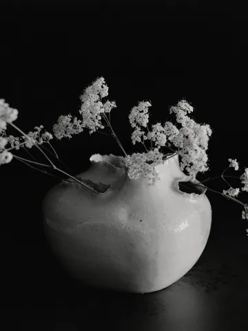 Tereo vaas - Off-white speckle, 18 cm - Ferm Living