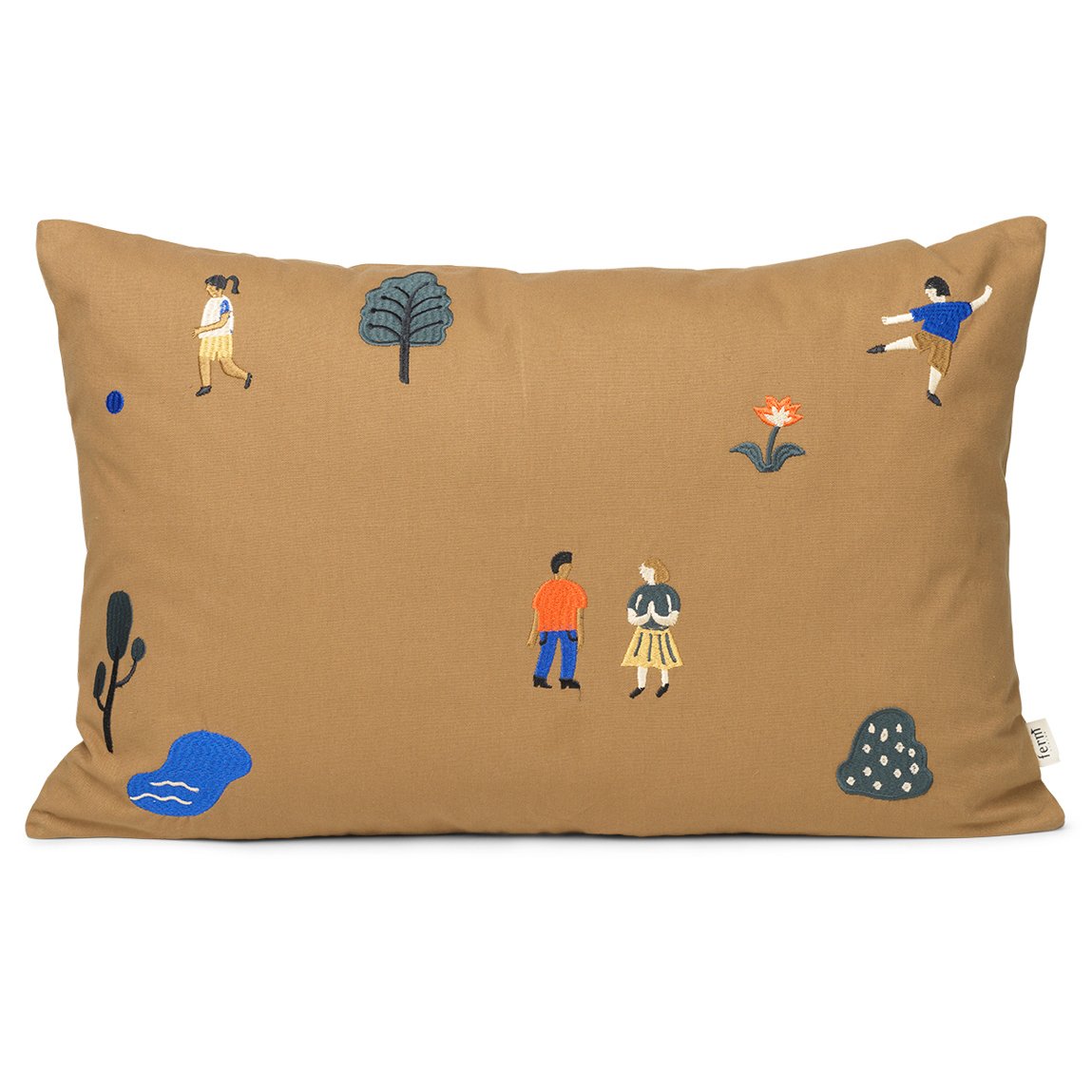Ferm Living The Park kussen 40x60 cm Sugar kelp | Scandinavisch Interieur | Kussens | Bruin