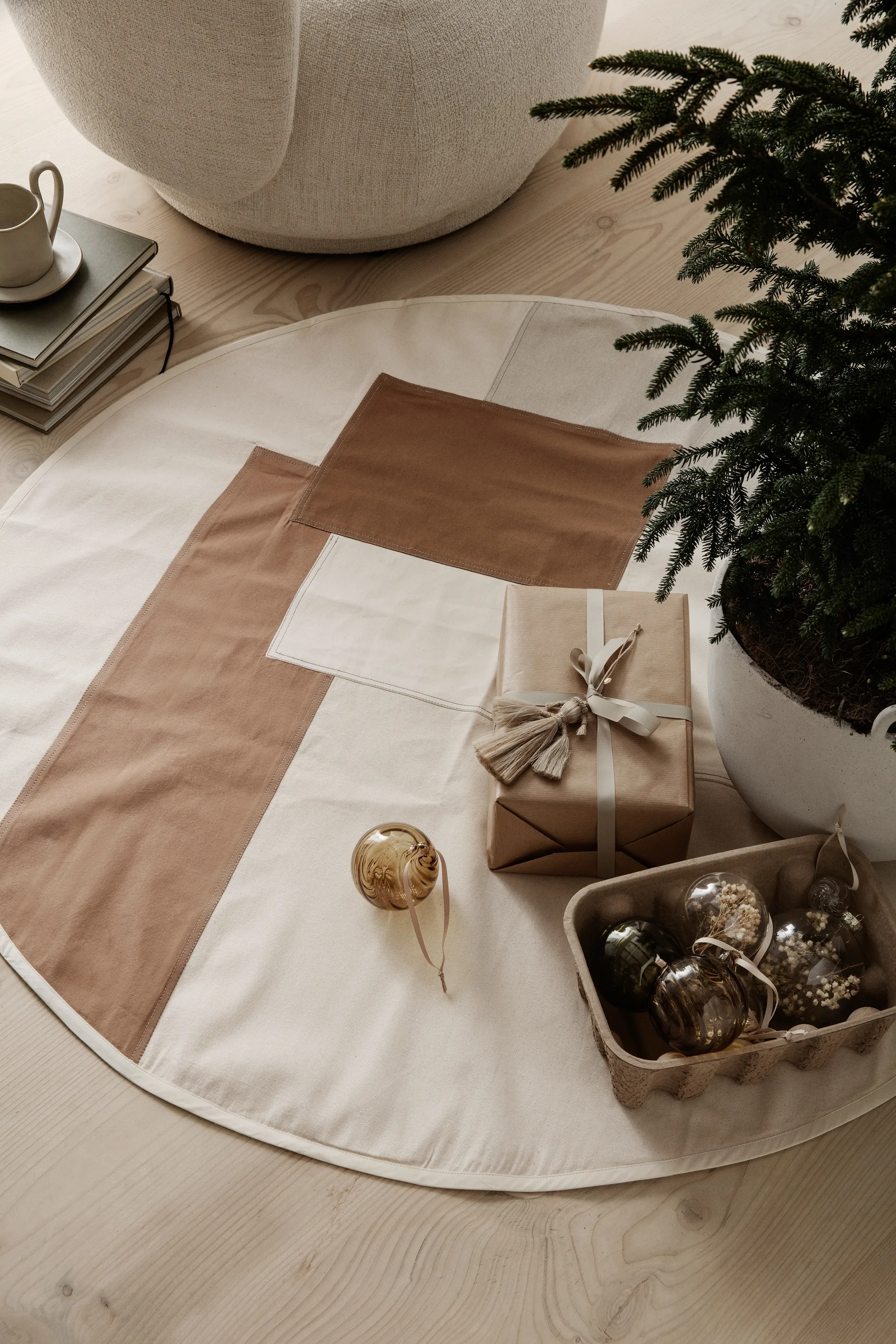 Tonal kerstboomkleed Ø120 cm, Natural Ferm Living