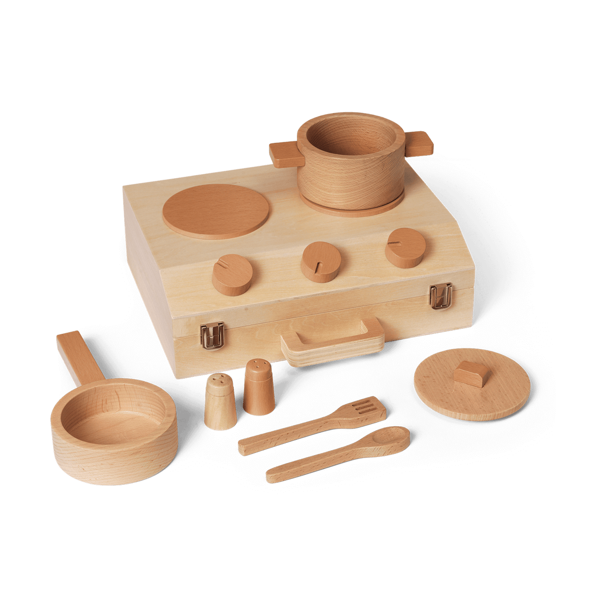 Ferm Living Toro Suitcase Kitchen kookset voor kinderen Natural