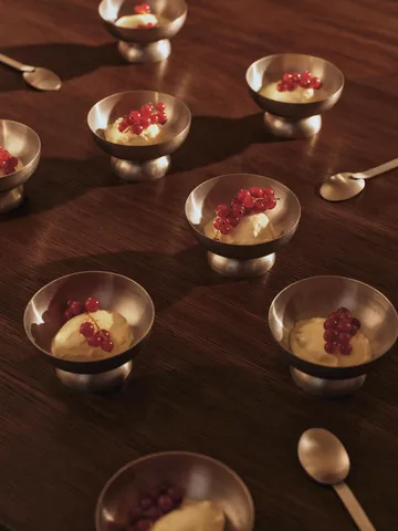 Tumbled glazen schaal - Roestvrij staal - Ferm Living