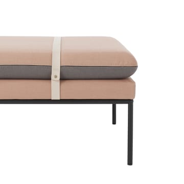 Turn Daybed - stof fiord by kvadrat bordeaux, zwart onderstel - ferm LIVING