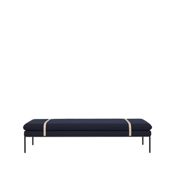 Turn Daybed - stof fiord by kvadrat donkerblauw, zwart onderstel - Ferm Living