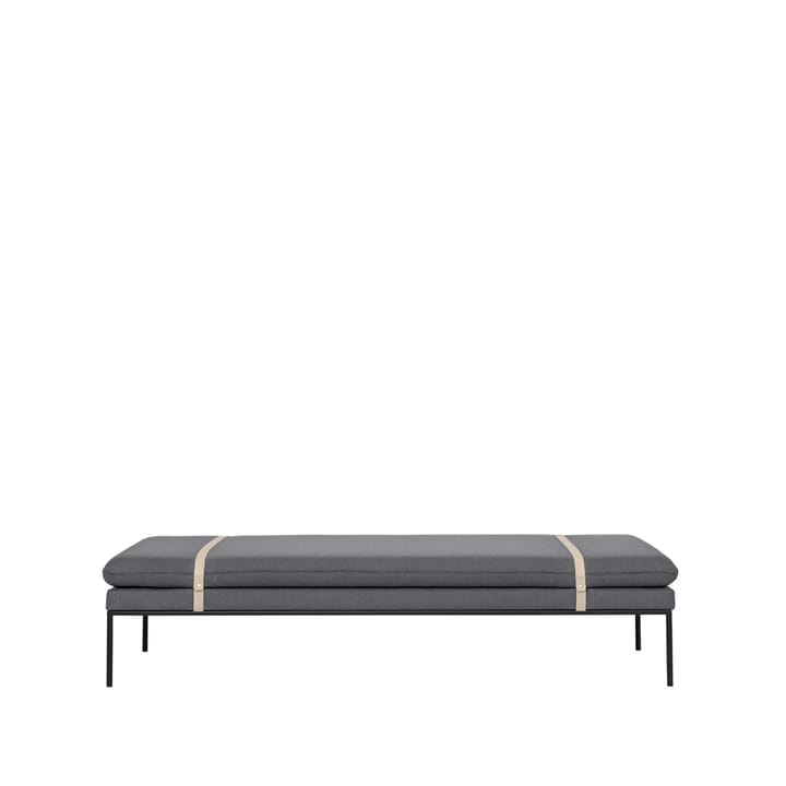 Turn Daybed - stof fiord by kvadrat light grey, zwart onderstel - Ferm LIVING