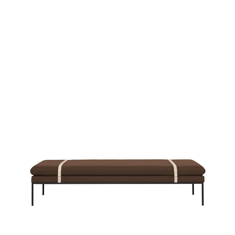 Turn Daybed, stof fiord by kvadrat roest, zwart onderstel Ferm Living