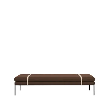 Turn Daybed - stof fiord by kvadrat roest, zwart onderstel - Ferm Living