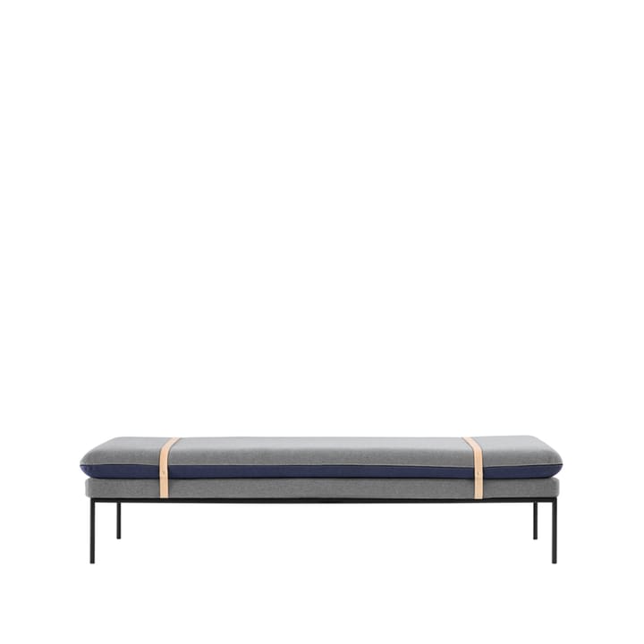 Turn Daybed - stof wool blue/light grey, zwart onderstel - Ferm LIVING