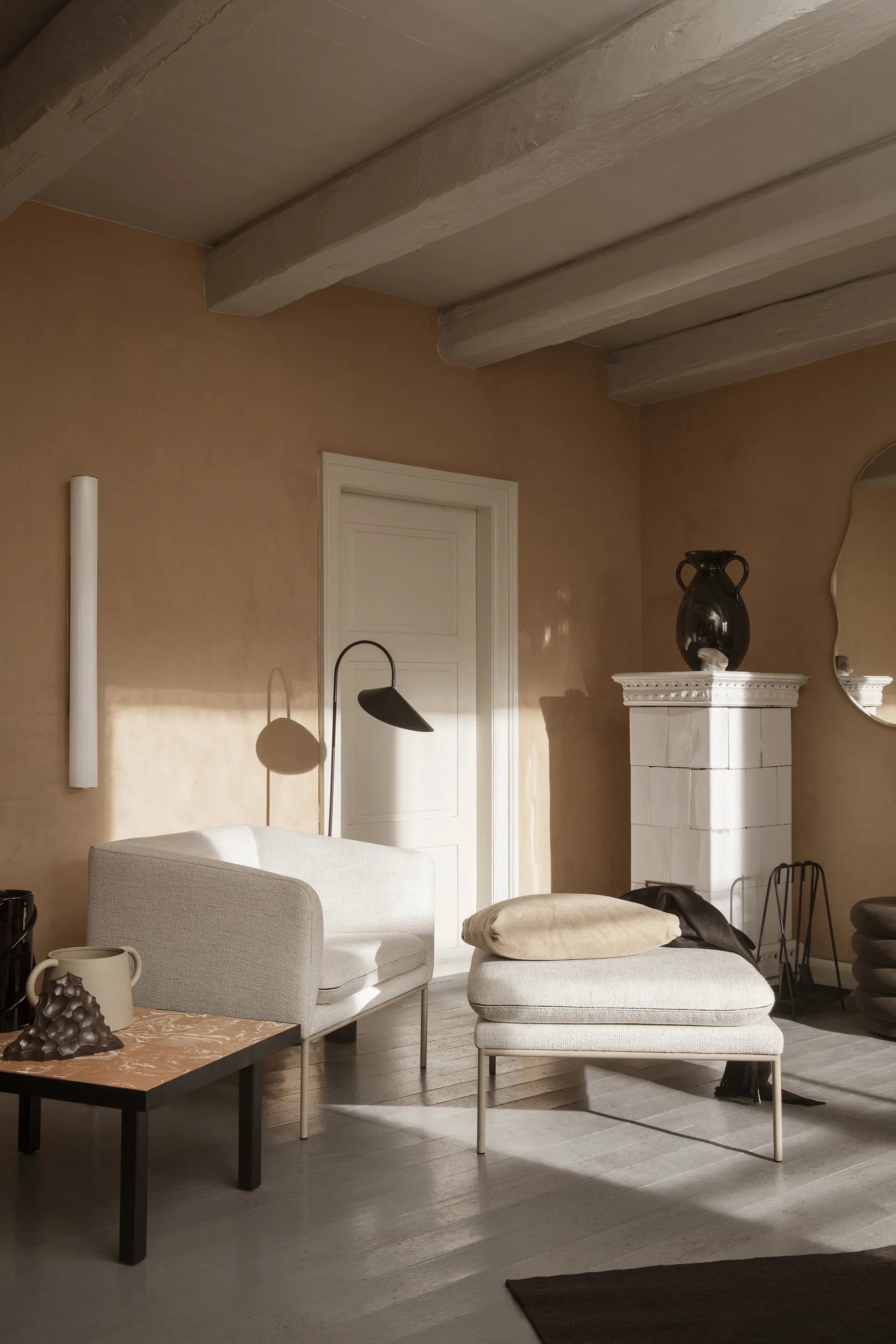 Turn fauteuil, Cashmere bouclé offwhite Ferm Living