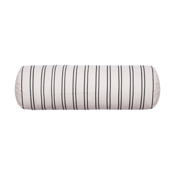 Twill bolster cylinderkussen - Off-white-black - Ferm Living