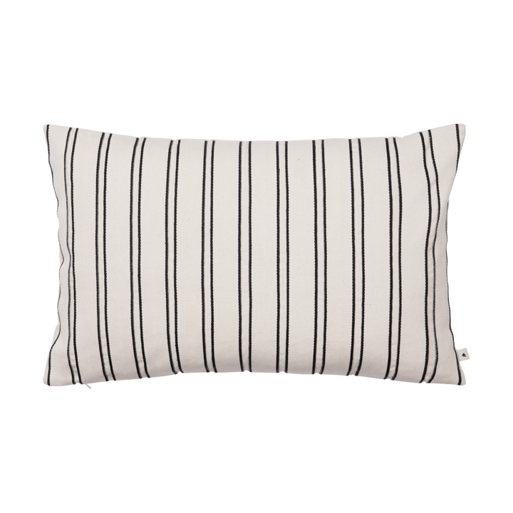 Twill kussenhoes 40x60 cm - Off-white-black - Ferm Living