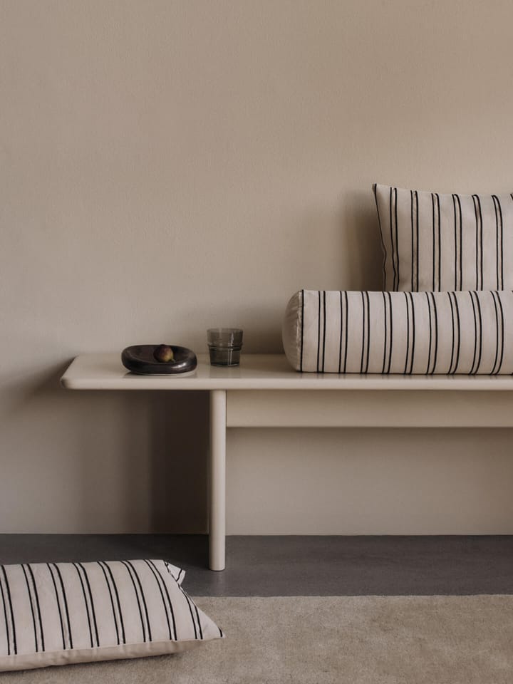 Twill kussenhoes 40x60 cm, Off-white-black Ferm Living