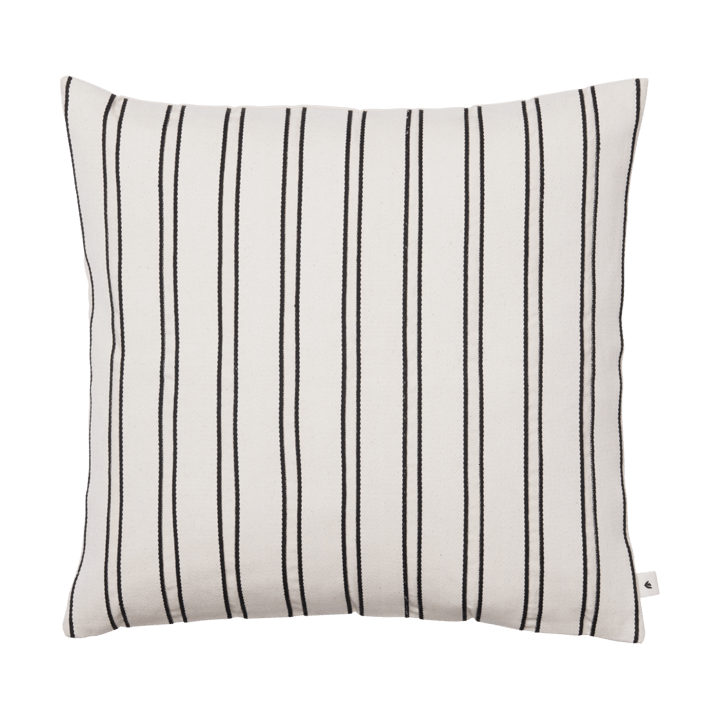 Twill kussenhoes 50x50 cm - Off-white-black - Ferm Living