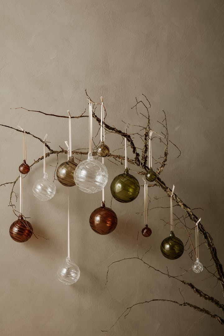 Twirl kerstbal medium Ø8 cm 4-pack, Multi Ferm Living