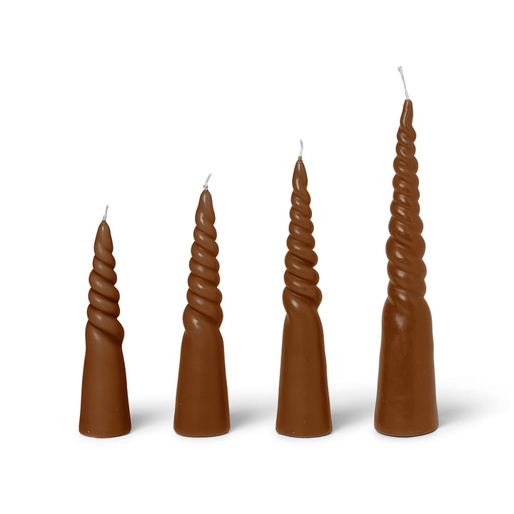 Twisted candles gedraaide kaarsen 4-pack - Amber - Ferm LIVING