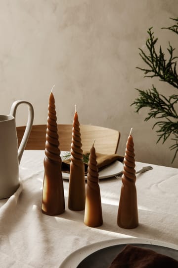 Twisted candles gedraaide kaarsen 4-pack - Amber - Ferm Living