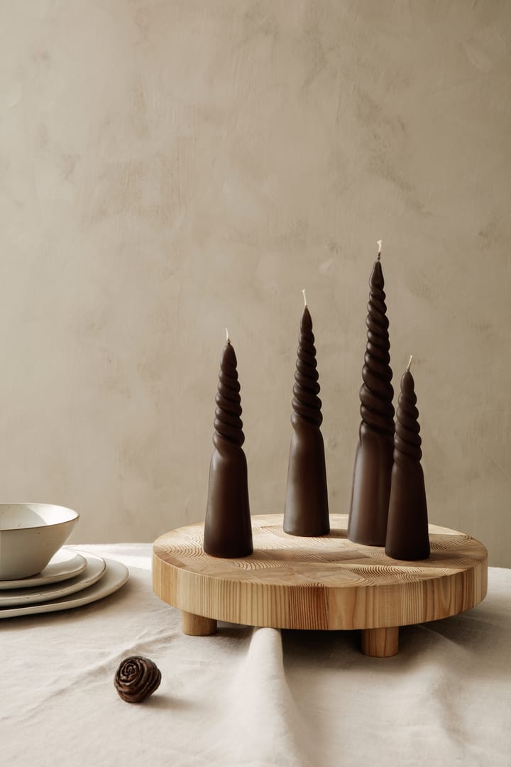 Twisted candles gedraaide kaarsen 4-pack, Brown Ferm Living
