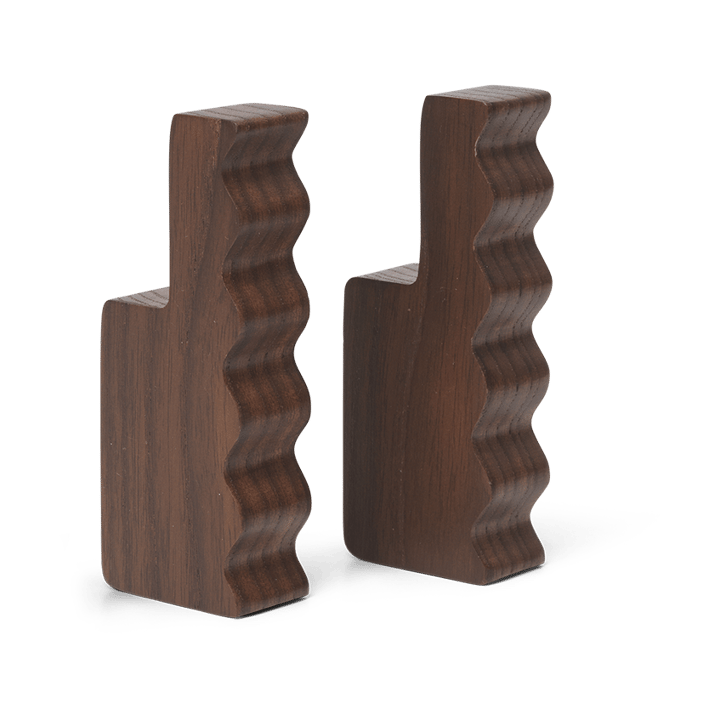 Unda haak 2-pack - Donkerbruin - Ferm LIVING