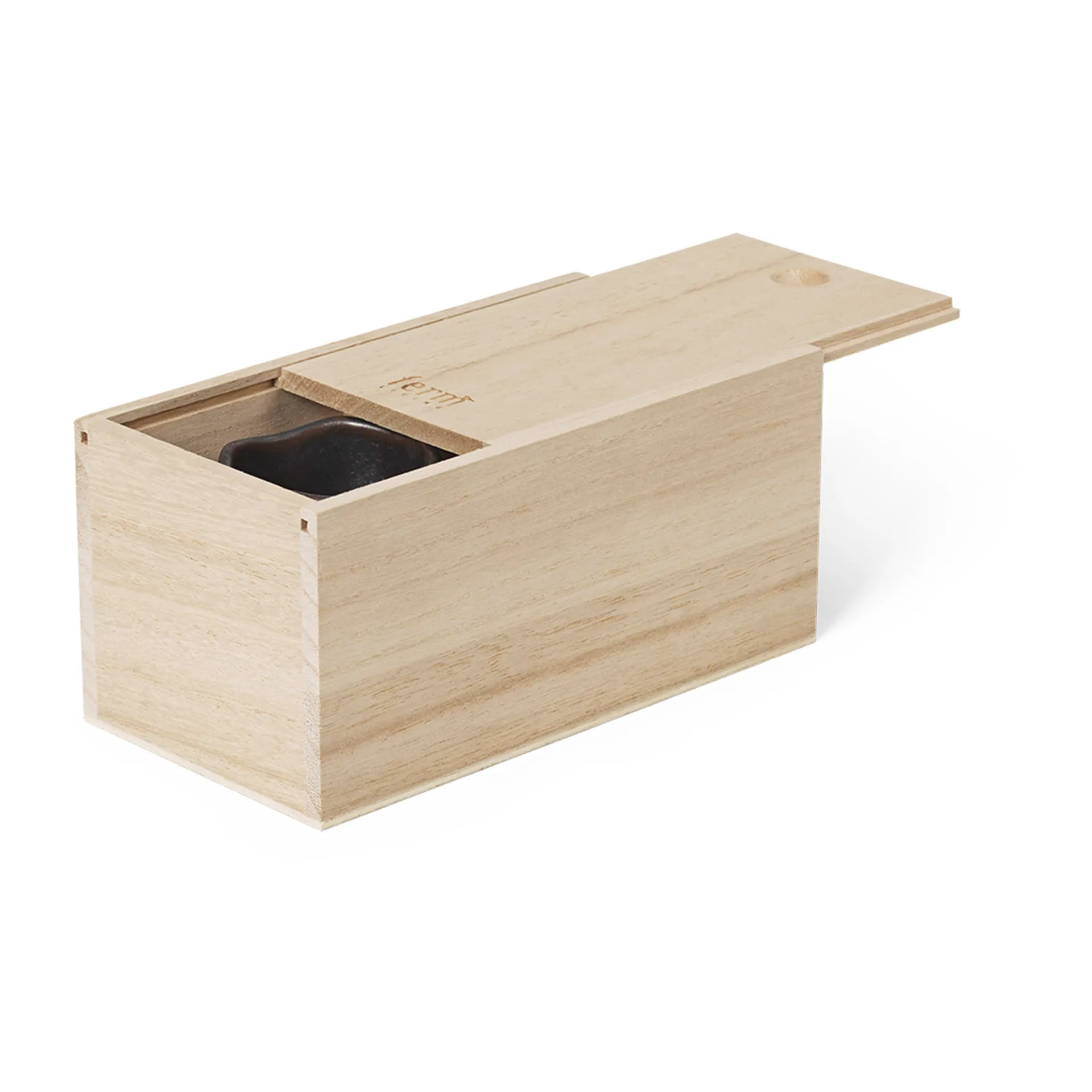 Uneru Mini bloempot met schotel 2-delig, Black Ferm Living
