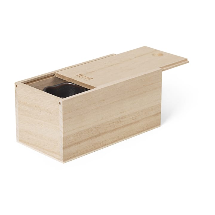 Uneru Mini bloempot met schotel 2-delig - Black - ferm LIVING