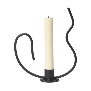 Valse kandelaar low - Zwart - Ferm Living
