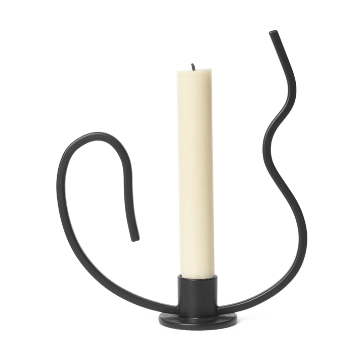Valse kandelaar low, Zwart Ferm Living