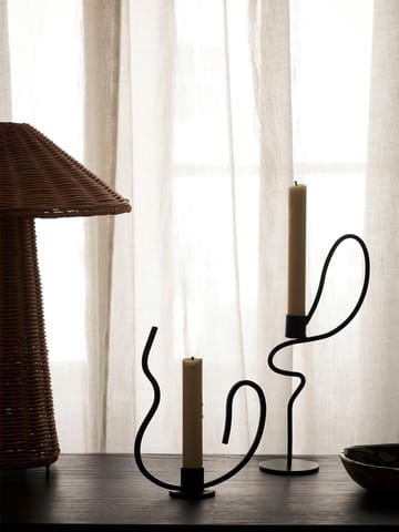 Valse kandelaar low - Zwart - Ferm Living