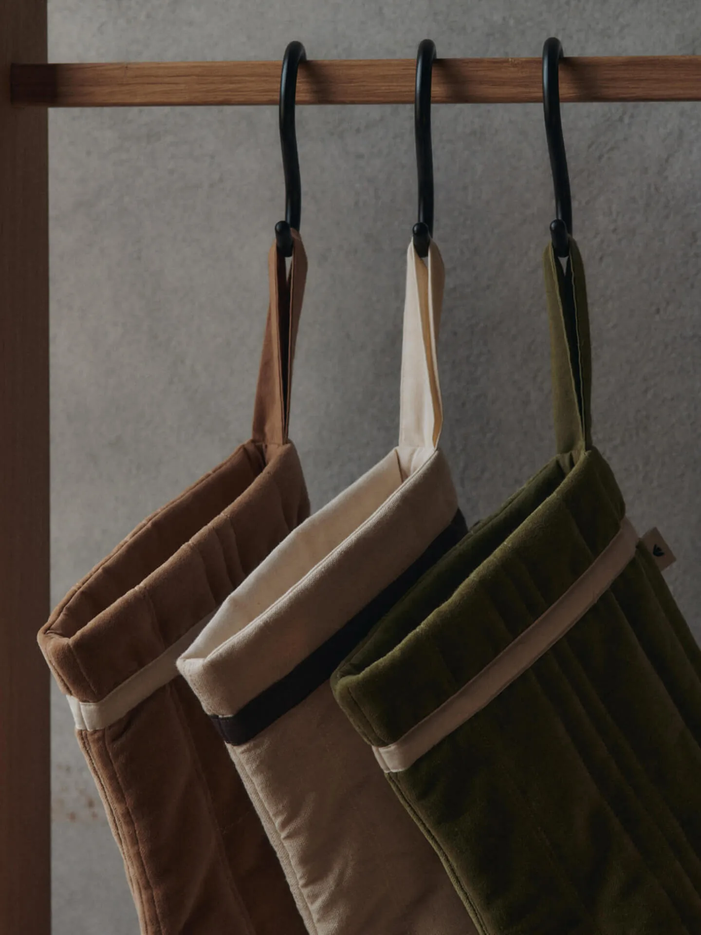 Vari quilted kerstsok, Velvet-khaki Ferm Living