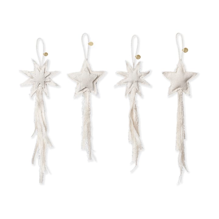 Vela Star Ornaments kerstboomhanger 4-delig - Natural - Ferm Living