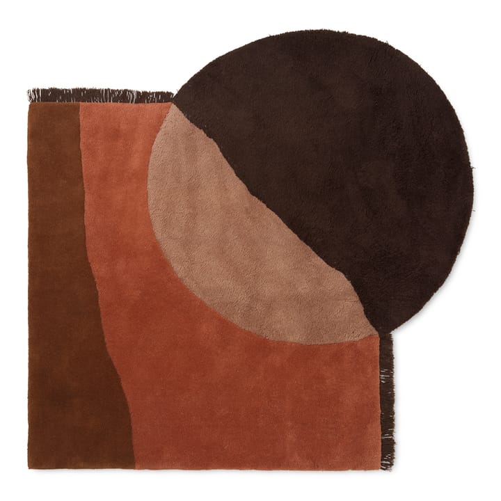 View vloerkleed 140x180 cm - Rood-bruin - Ferm Living