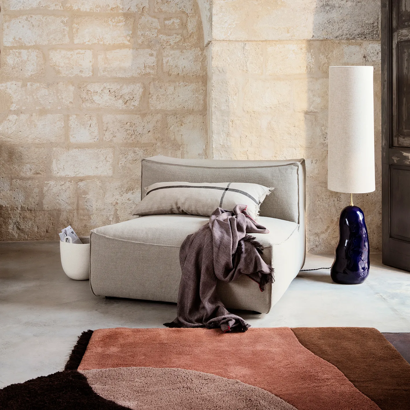 View vloerkleed 140x180 cm, Rood-bruin Ferm Living