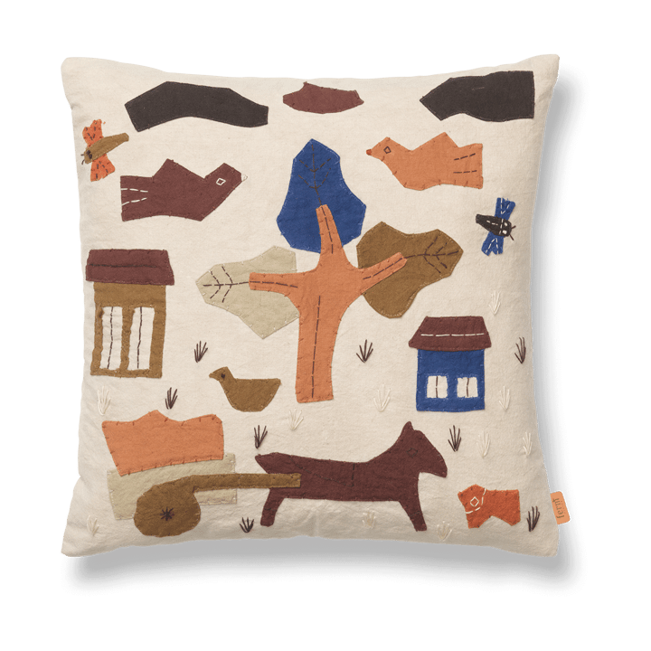 Village kussen 40x40 cm - Crèmekleurig - Ferm Living