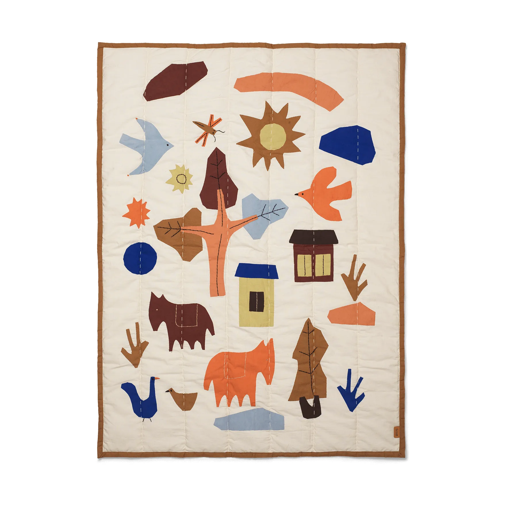 Villiga doorgestikte deken 80x110 cm, Off-white Ferm Living