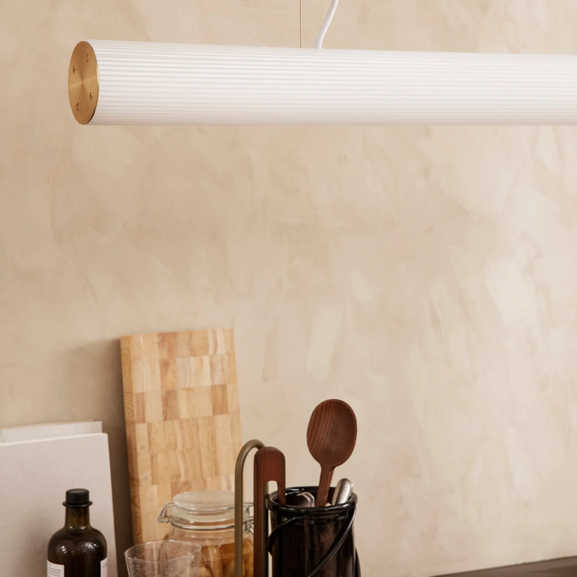 Vuelta hanglamp 100 cm, Wit-messing Ferm Living