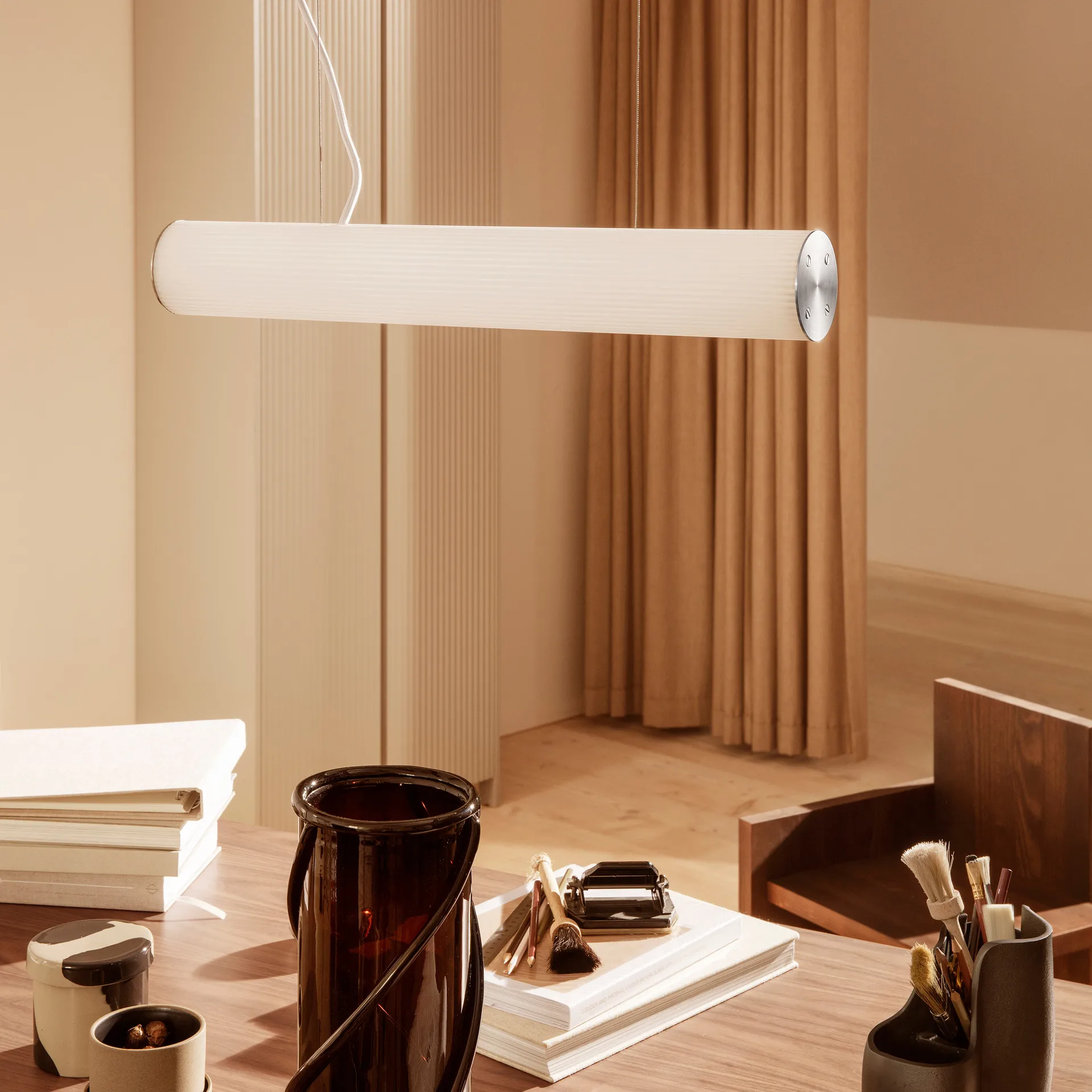 Vuelta hanglamp 60 cm, Wit-roestvrij staal Ferm Living