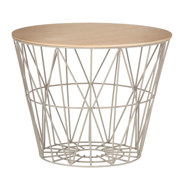 Wire mand deksel geolied eiken, klein Ø 40 cm Ferm Living