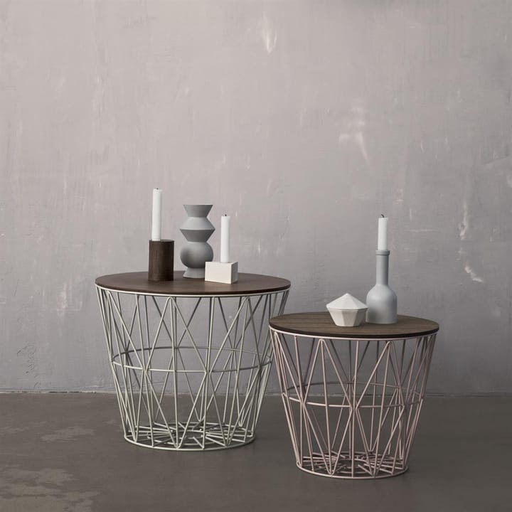 Wire mand deksel gerookt eiken, klein Ø 40 cm Ferm Living