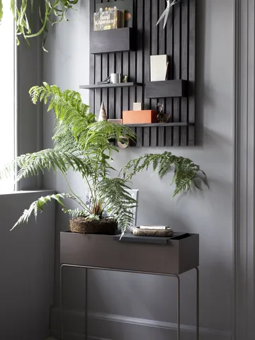 Wooden multi shelf wandrek - Donkergebeitst essen - Ferm Living