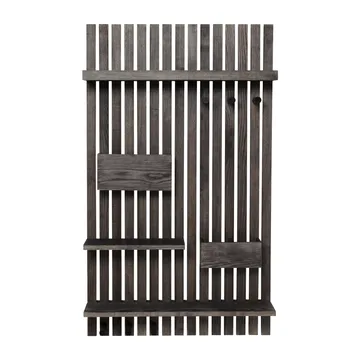 Wooden multi shelf wandrek - Donkergebeitst essen - Ferm Living