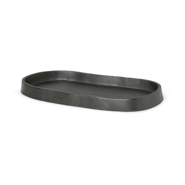 Yama dienblad ovaal 9,5x19 cm - Zwart aluminium - Ferm Living