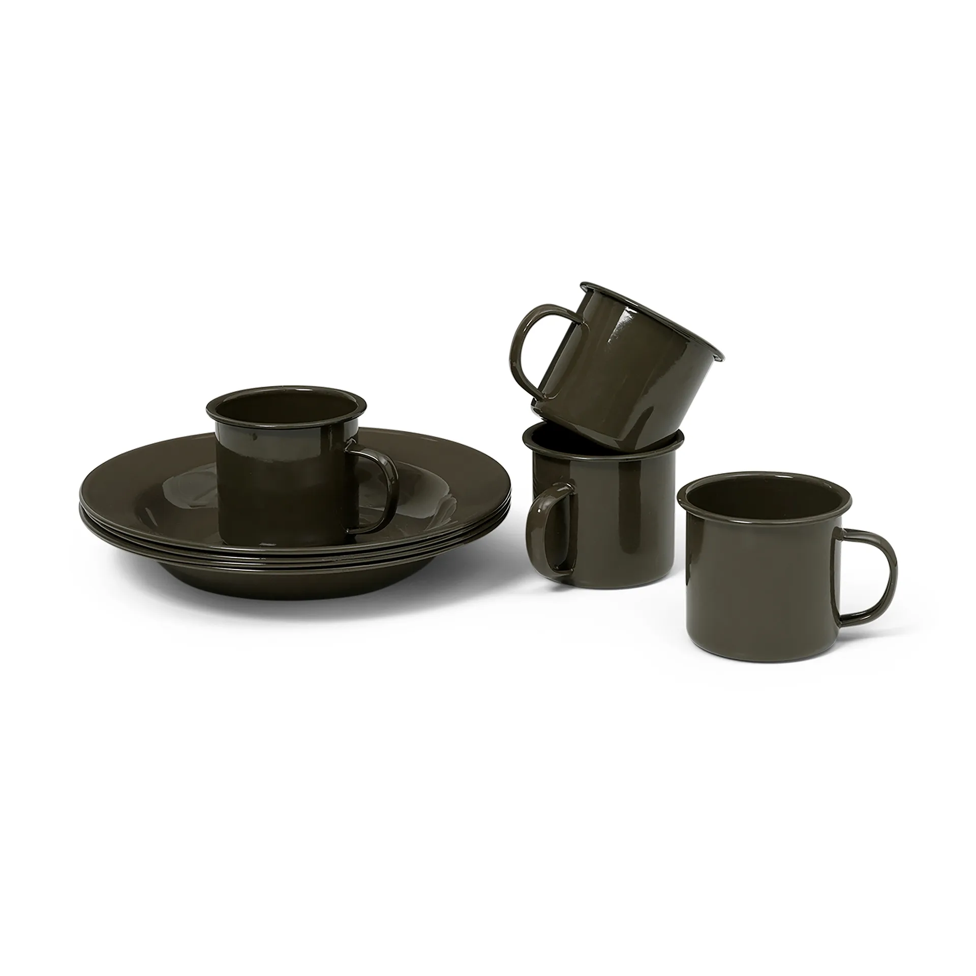 Yard Picnic servies picknick 8-delig, Olive Green Ferm Living