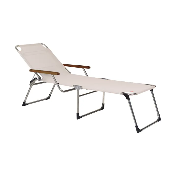 Amigo ligbed hoog met armleuningen - White-beige - Fiam