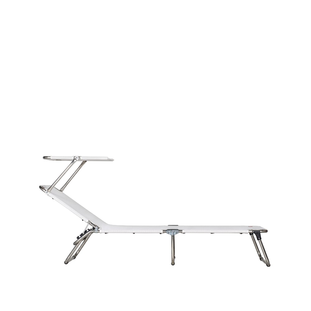 Fiam Amigo Top ligbed Stof textaline wit-aluminium frame-zonnedak